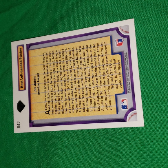 Jim Abbot Baseball Card Bundle 90 91 92 Score Upper Deck Classic - Picture 7 of 13